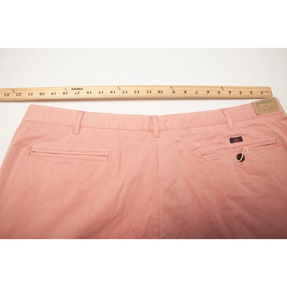 Faherty Stretch Chino Shorts Mens 42 Coral Pink Garment Dyed MBC0017COR New